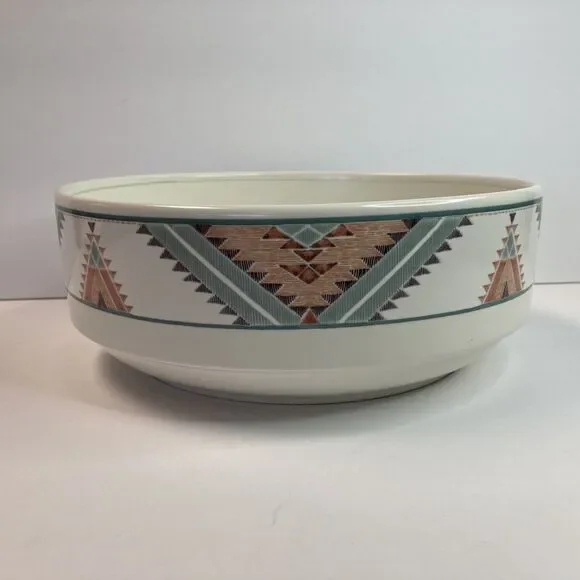 Mikasa Santa Fe Serving Bowl 9 3/8 inch diameter Intaglio CAC24 Stoneware - Picture 4 of 10